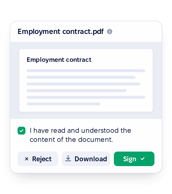 Sign or reject
