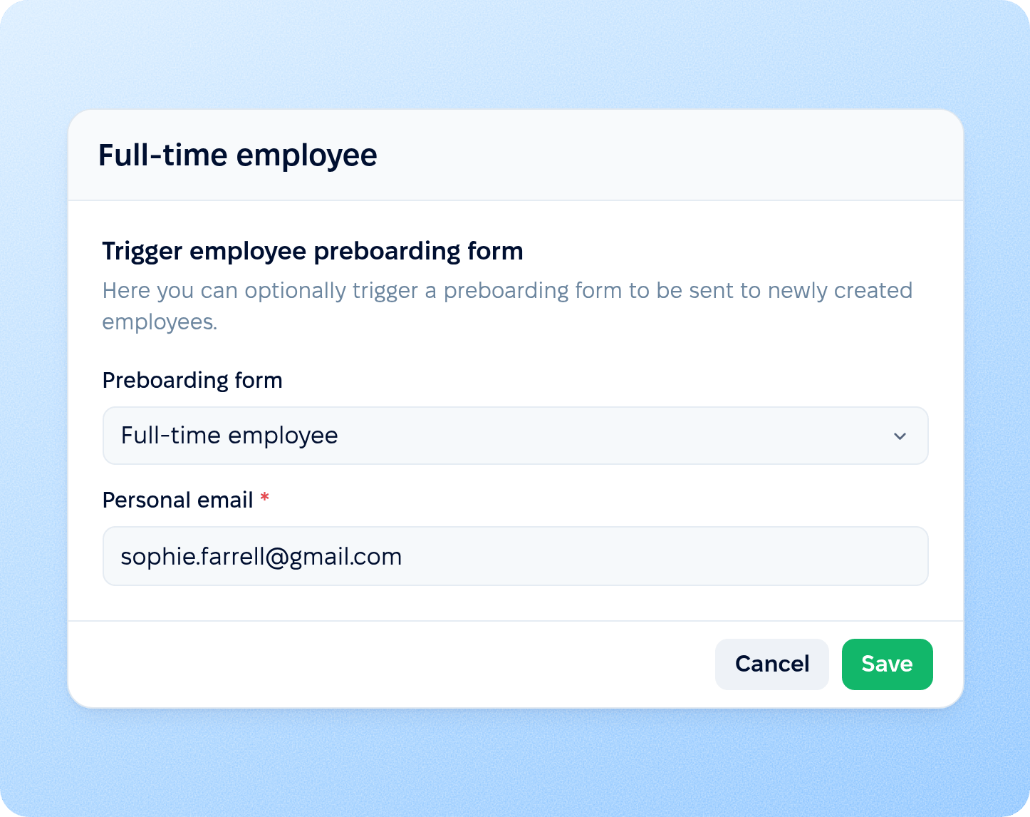 New hire form