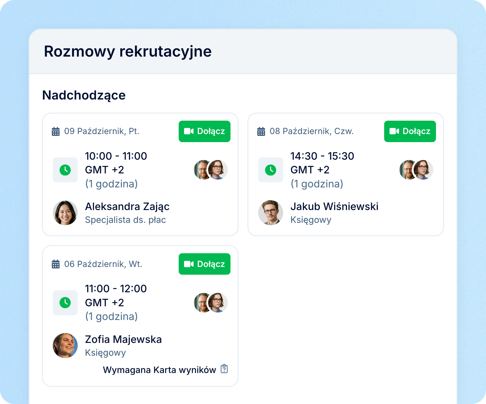 Moje rozmowy i powiadomienia o rozmowach