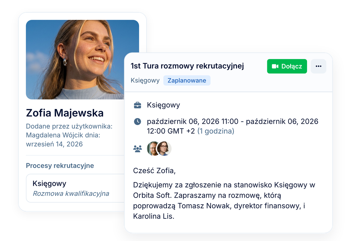 Planowanie rozmów rekrutacyjnych bez maili w tę i z powrotem