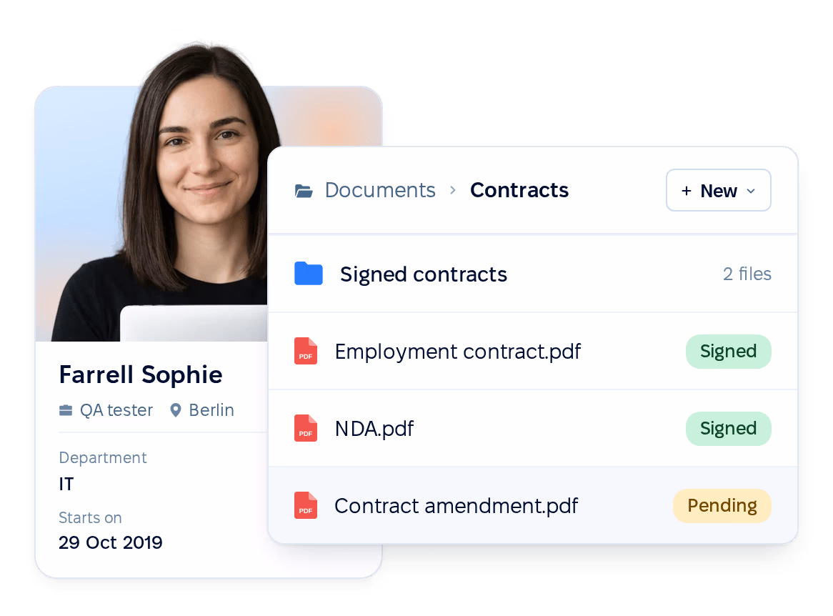 HR document management, from template to signature