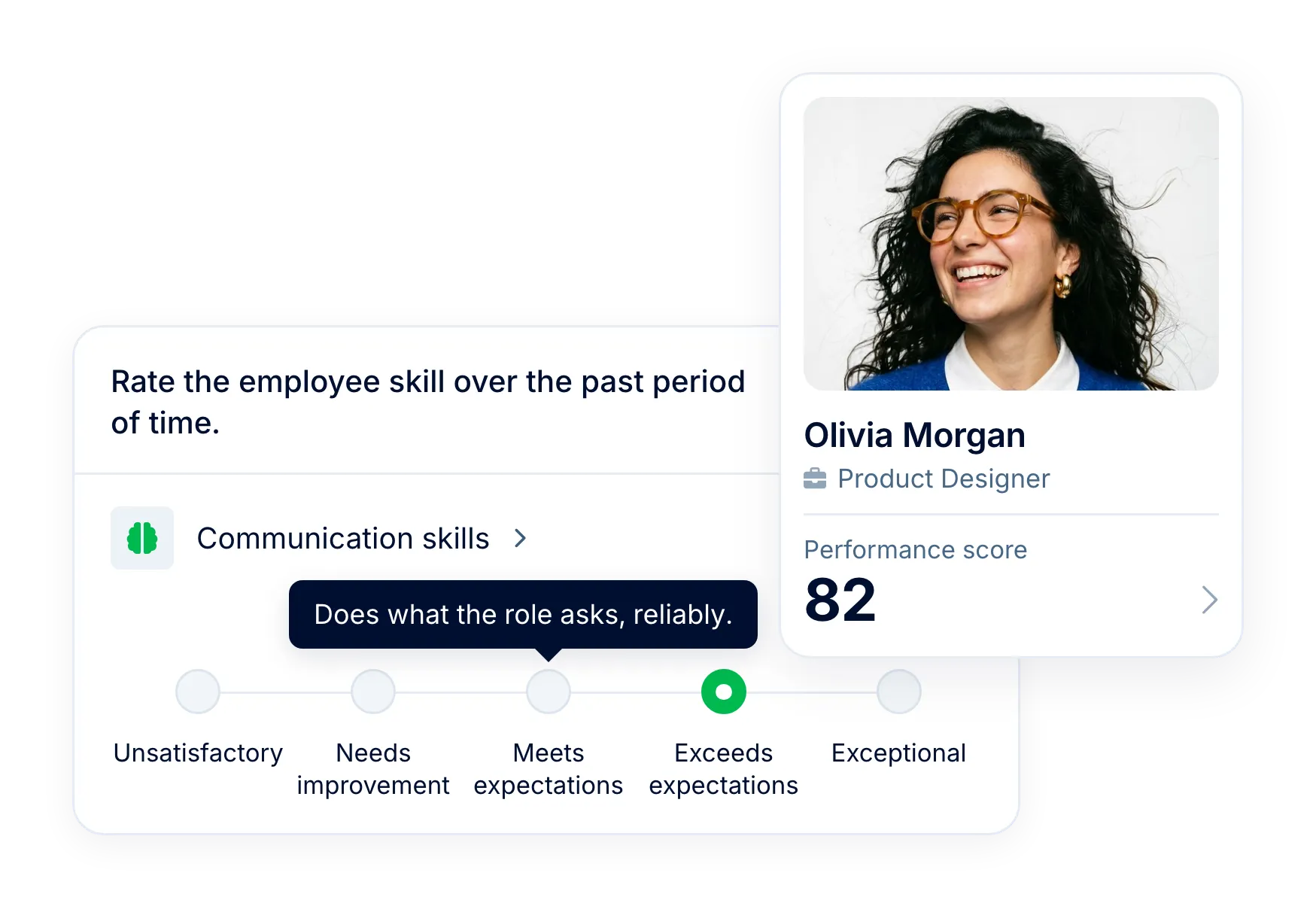 Competency management with one scale for every manager