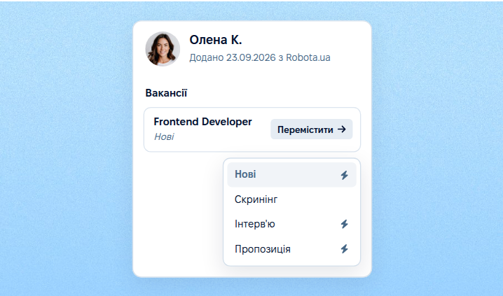 Автоматичний імпорт кандидатів із Robota.ua