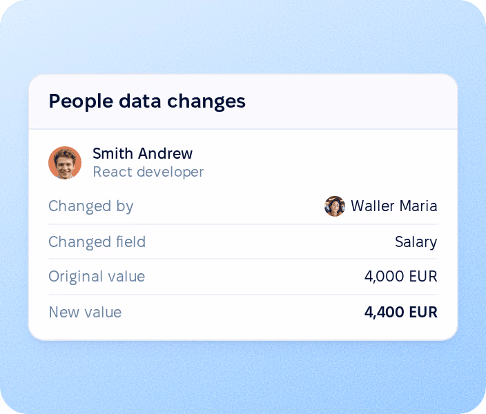 People data changes