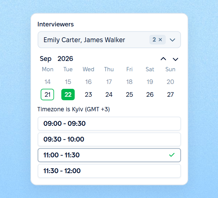Scheduling on live availability