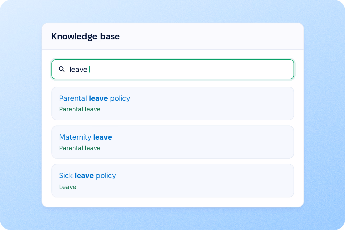 Knowledge base search