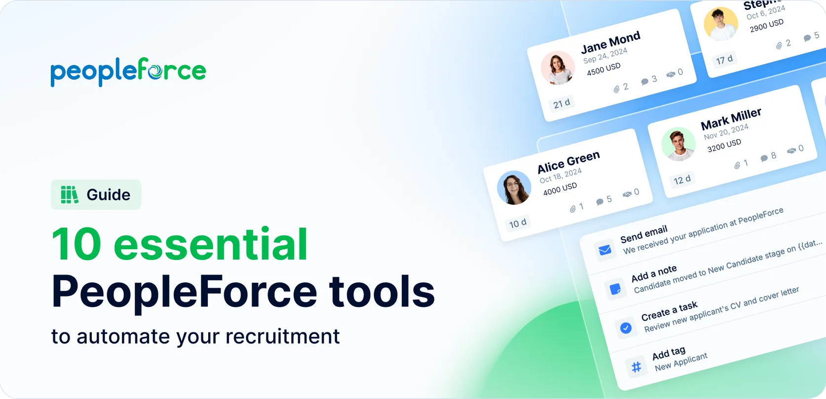 10 tasks to automate with PeopleForce's Recruit