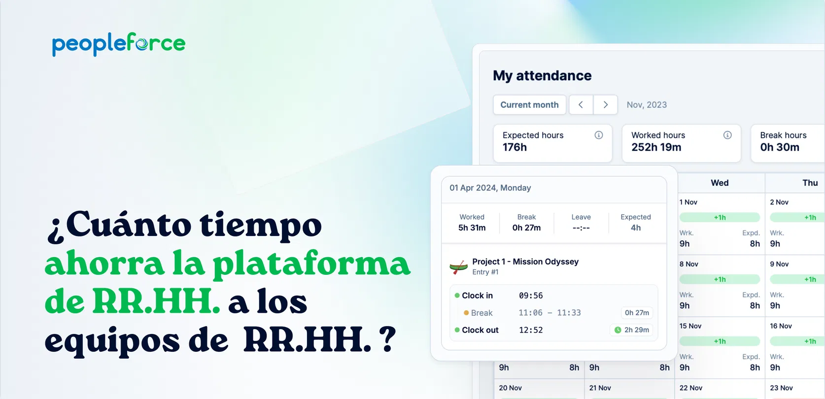 ¿Cuánto tiempo ahorra la plataforma de RR.HH. a RR.HH. y administradores?