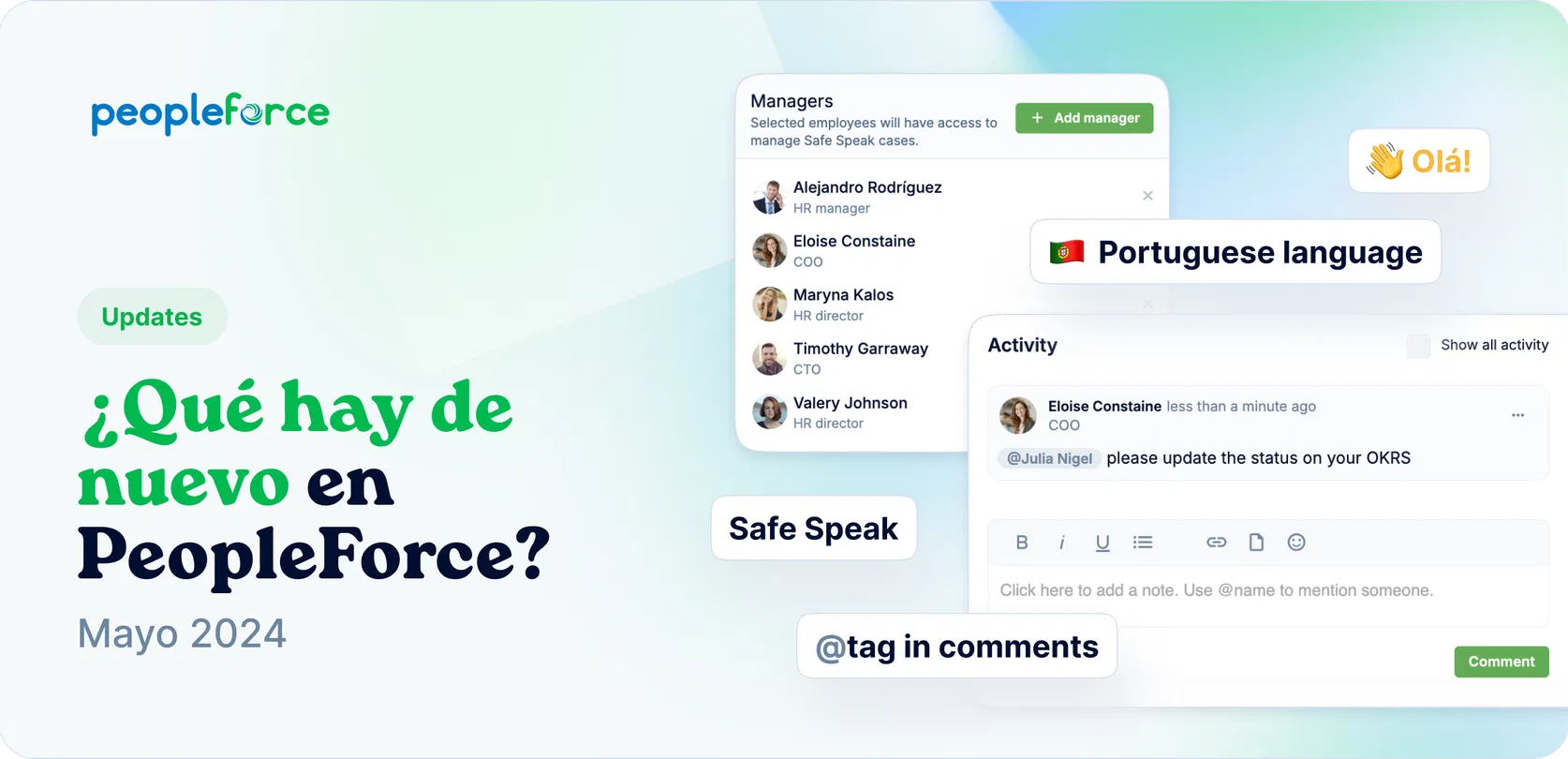 Nueva versión en portugués, mejoras en Safe Speak  y más para una experiencia fluida con el sistema