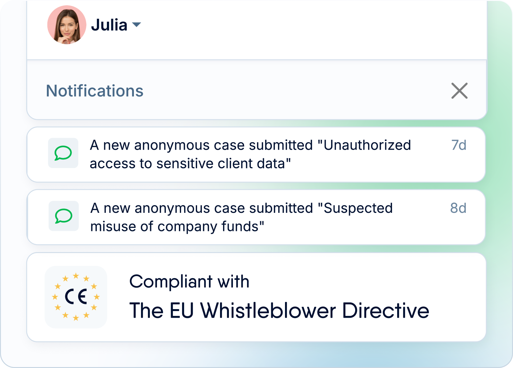 EU Whistleblowing Directive compliance