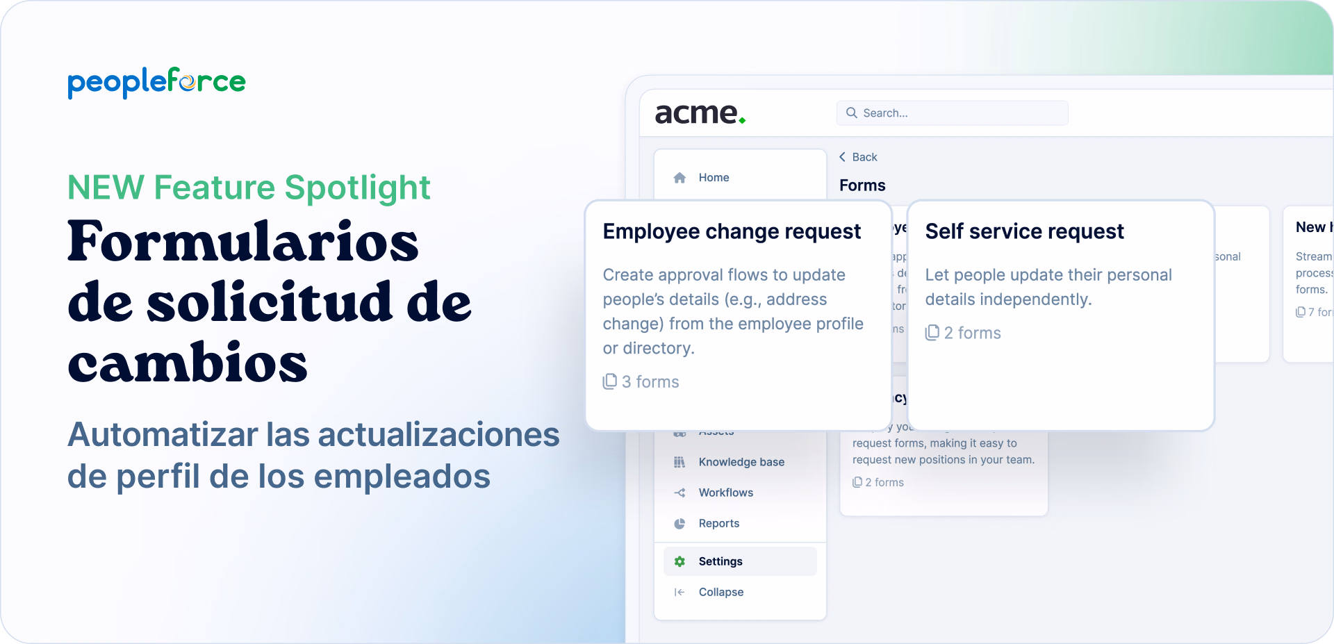 Introducimos dos nuevos formularios para automatizar las actualizaciones de perfil de los empleados