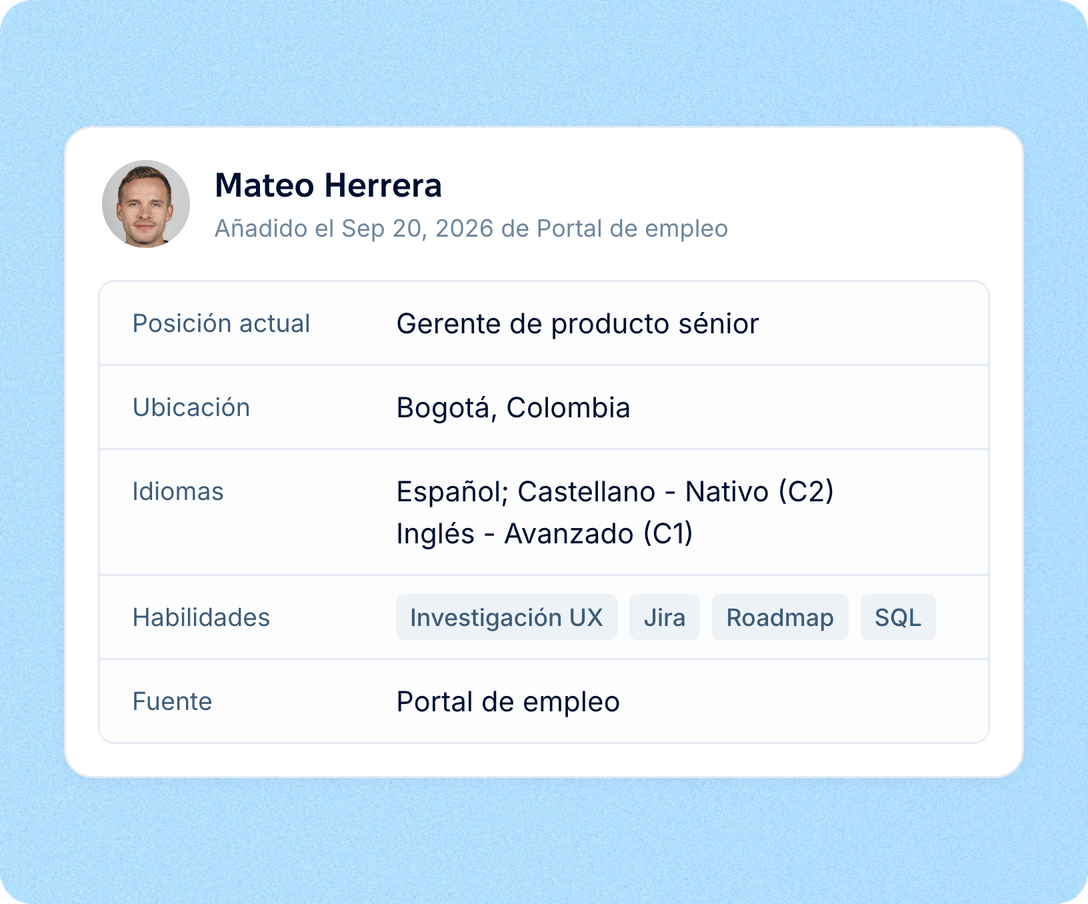 Los perfiles se completan automáticamente
